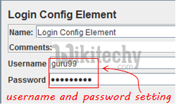  configuration of login config element